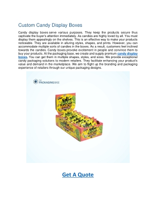 Custom Candy Display Boxes-Custom Cereal Boxes