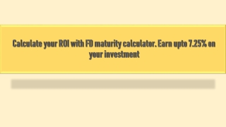 Cumulative FD