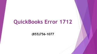 QuickBooks Error 1712