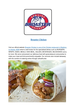 5% Off - Broaster Chicken Brighton-Le-Sands Menu, NSW