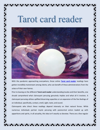 tarot card reader