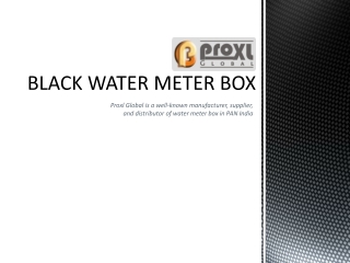 A Black Water Meter Box: Proxl Global