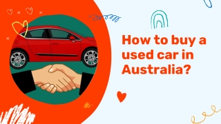 How to buy a used car in Australia