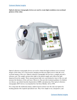 Optical Coherence Tomography Devices