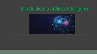 Introduction to Artificial Intelligence