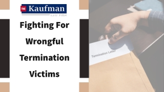 Fighting For Wrongful Termination Victims