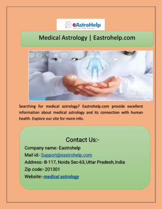 Medical Astrology  Eastrohelp.com