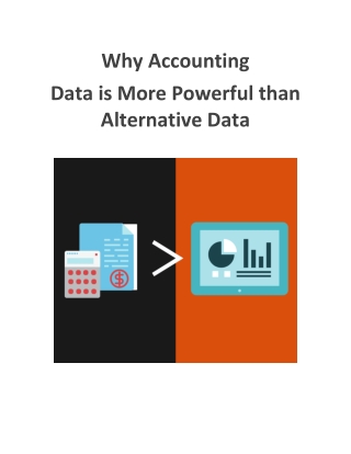 Why Accounting Data is More Powerful than Alternative Data