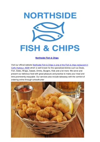 5% Off - Northside Fish & Chips Menu Coffs Harbour, NSW