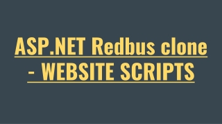 ASP.NET Redbus clone - WEBSITE SCRIPTS