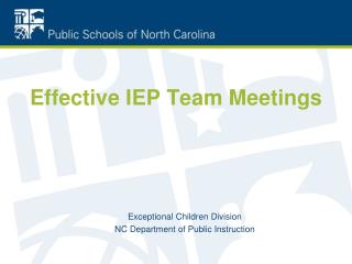 Effective IEP Team Meetings