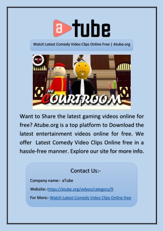 Watch Latest Comedy Video Clips Online Free | Atube.org