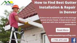 How to Find Best Gutter Installation & Repair in Denver