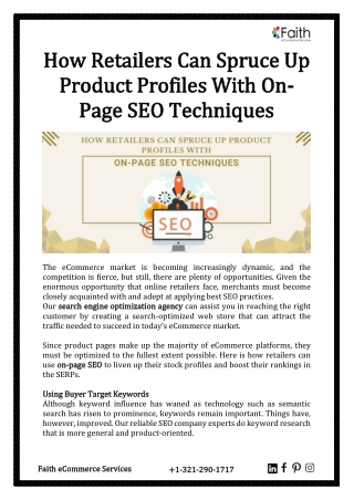 How Retailers Can Spruce Up Product Profiles With On-Page SEO Techniques