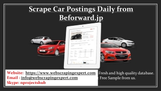 Scrape Car Postings Daily from Beforward.jp