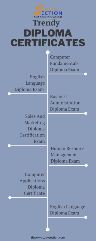 Top Diploma Certificate Exam | Trendy Diploma Certificates online Exam