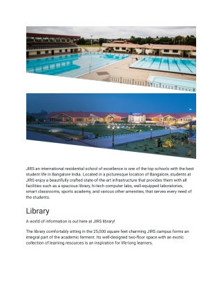 School-Bangalore-International Residential Schools in Bangalore
