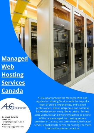 Managed Web Hosting Services Canada