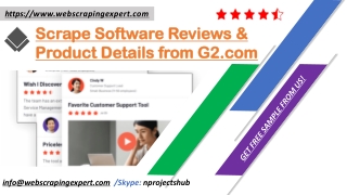 Scrape Software Reviews & Product Details from G2.com