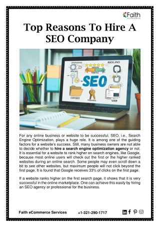 Top Reasons To Hire A SEO Company