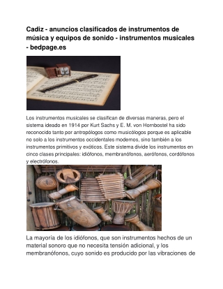 Cadiz - anuncios clasificados de instrumentos de música y equipos de sonido - instrumentos musicales - bedpage.es-conver
