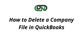 How to Delete a Company File in QuickBooks