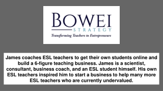 ESL TEACHING NICHE - BOWEI  STRATEGY