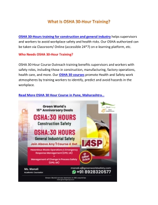 What Is OSHA 30-Hour Training.docx