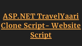 TravelYaari Clone Script-Website Script