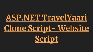 TravelYaari Clone Script-Website Script