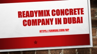 Readymix Concrete Company in Dubai