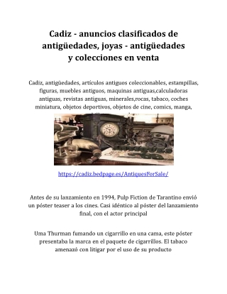 Cadiz - anuncios clasificados de antigüedades, joyas - antigüedades y colecciones en venta