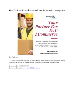One Platform for multi-channel, multi-city order management