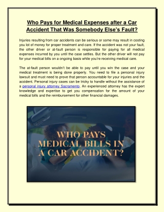 Tips for Deals with Auto Accidents and Medical Bills