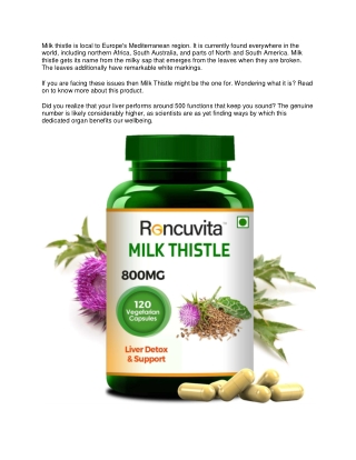 How to use milk thistle liver supplements