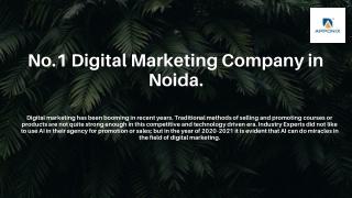 No.1 Digital Marketing Company in Noida | Digital Services