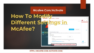 How To Modify Different Settings in McAfee?
