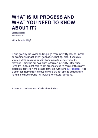 WHAT IS IUI PROCESS AND WHAT YOU NEED TO KNOW ABOUT IT