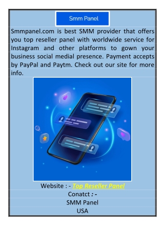 Top Reseller Panel Smmpanel.com