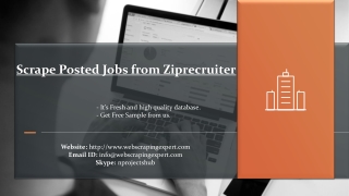 Scrape Posted Jobs from Ziprecruiter