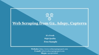 Web Scraping from G2, Adspy, Capterra