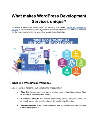 What makes WordPress Development Services unique