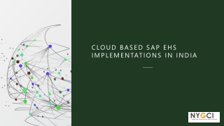 Cloud based SAP EHS implementations in India