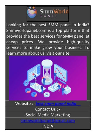 Best SMM Panel India Smmworldpanel.com    