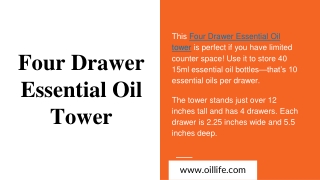 Four Drawer Essential Oil Tower