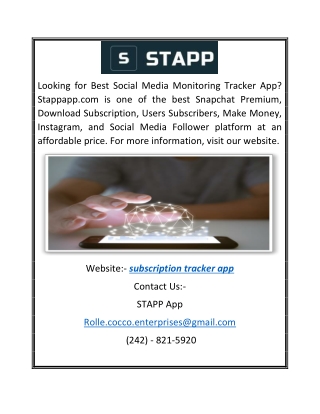 subscription tracker app | Stappapp.com