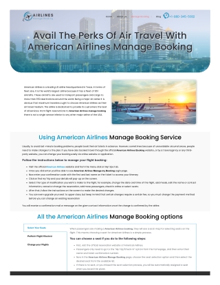 American Airlines Manage Booking  Manage Seats Easily