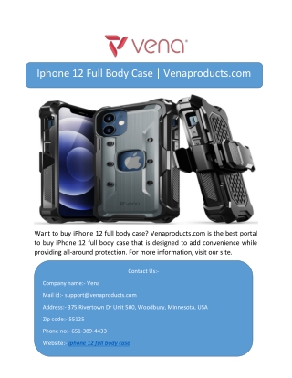Iphone 12 Full Body Case | Venaproducts.com