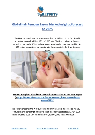 Global Hair Removal Lasers Market Insights, Forecast to 2025