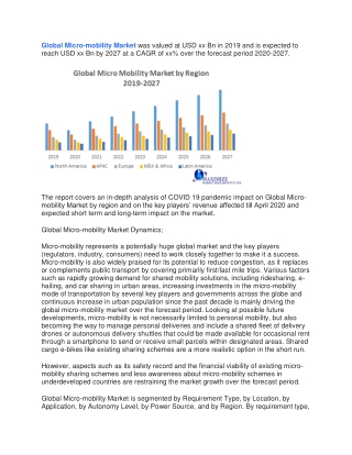 Global Micro-mobility Market